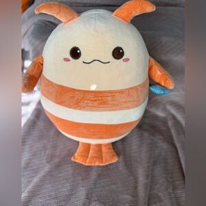 Plush Toy with Orange and Cream Stripes